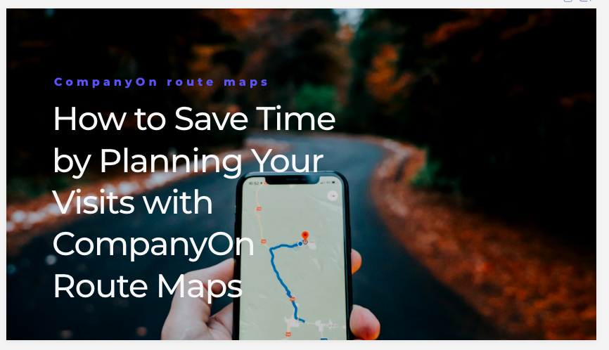 How to Save Time by Planning Your Visits with CompanyOn Route Maps
